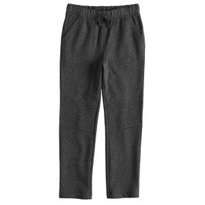 Baby Boy Jumping Beans Quilted Knee Slim Fleece Pants, Size: 12 Months, Med Grey
